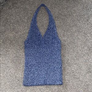 Guess Blue Knit Halter Top - Perfect Condition
